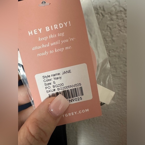 NWT Birdy Grey Jane Convertible Dress in Chiffon Navy Blue - Picture 6 of 7